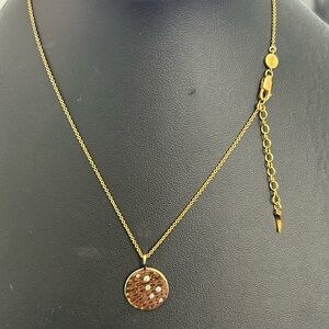 MISSOMA NEW Pave Hammered Disc Necklace